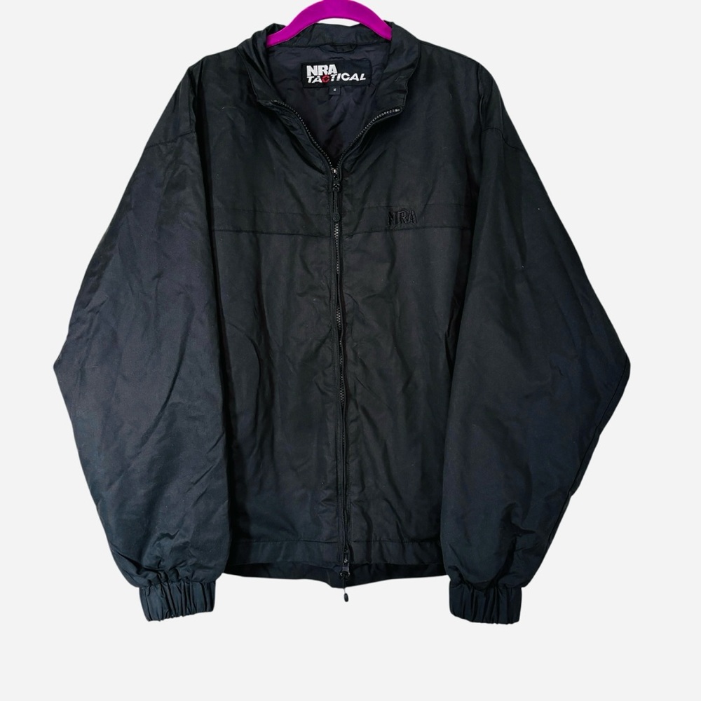 NRA Men’s Black Tactical Concealed Carry Windbreaker Jacket With Holster M